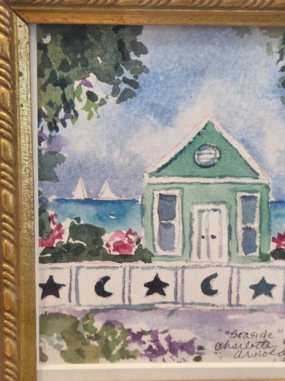 Small watercolor painting titled 